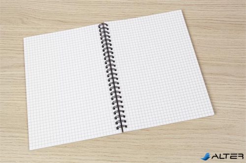 Spirálfüzet, A5, kockás, 80 lap, puhafedeles, SIGEL 'Quicknote', kék-szürke