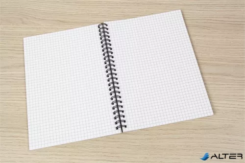 Spirálfüzet, A5, kockás, 80 lap, puhafedeles, SIGEL "Quicknote", kék-szürke
