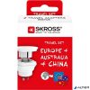 Adapter, Ausztráliába, Kínába, Európába utazóknak, földelt, SKROSS