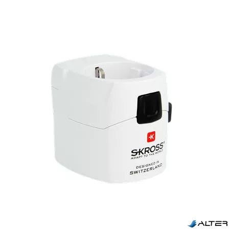 Adapter, világutazóknak, földelt, SKROSS