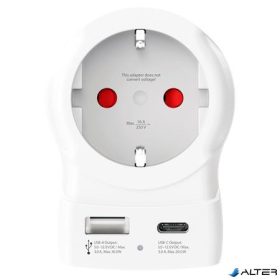   Adapter, Egyesült Királyságba utazóknak, USB-C + USB-A, SKROSS