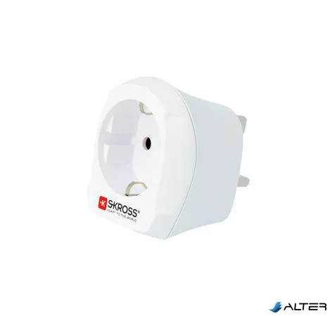 Adapter, Egyesült Királyságba utazóknak, földelt, SKROSS