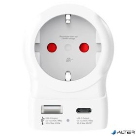   Adapter, Egyesült Államokba utazóknak, USB-C + USB-A, SKROSS