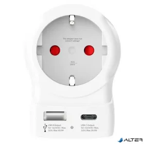   Adapter, Egyesült Államokba utazóknak, USB-C + USB-A, SKROSS