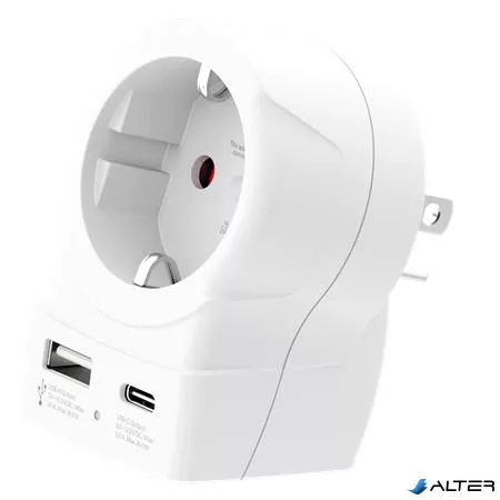 Adapter, Egyesült Államokba utazóknak, USB-C + USB-A, SKROSS