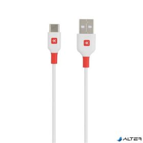USB kábel, USB-A - USB-C, 1,2m, SKROSS, fehér