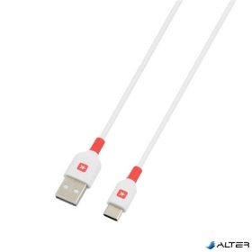 USB kábel, USB-A - USB-C, 2m, SKROSS, fehér