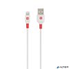 Töltőkábel, USB-A/Lightning (Apple),  1,2m, SKROSS, fehér