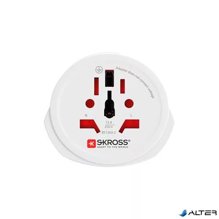 Adapter, Európába utazóknak, földelt, SKROSS