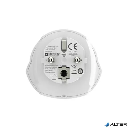 Adapter, Európába utazóknak, földelt, SKROSS