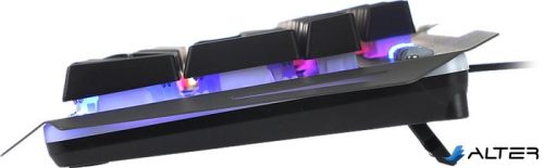 Billentyűzet, vezetékes, gaming, fém, USB, HUN, SPEEDLINK "LUNERA RGB Rainbow", fekete