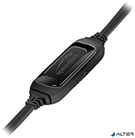 Fejhallgató, mikrofonnal, vezetékes, gaming, 3,5 mm jack, SPEEDLINK 'Legatos', fekete-piros