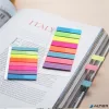 Jelölőcímke, műanyag, 5x25 lap, 45x12 mm, STICK N, neon színek