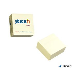   Öntapadó kockatömb, 76x76mm, 400 lap, STICK N, pasztellsárga