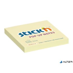   Öntapadó jegyzettömb, "Z", 76x76 mm, 100 lap, STICK N, sárga