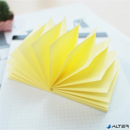 Öntapadó jegyzettömb, "Z", 76x76 mm, 100 lap, STICK N, sárga