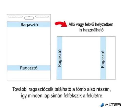 Öntapadó flipchartpapír, 76,2x63,5 cm, 2x30 lap, STICK N, fehér