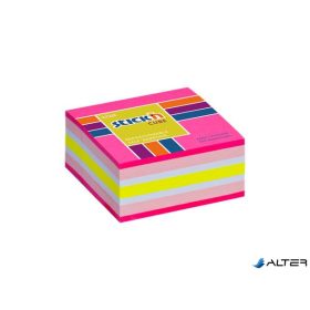   Öntapadó jegyzettömb, 51x51 mm, 250 lap, STICK N, neon rózsaszín