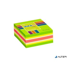   Öntapadó jegyzettömb, 51x51 mm, 250 lap, STICK N, neon zöld