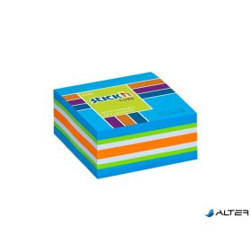   Öntapadó jegyzettömb, 51x51 mm, 250 lap, STICK N, neon kék