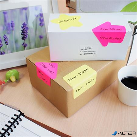 Öntapadó jegyzettömb, nyíl alakú, 70x70 mm, 50 lap, STICK N, magenta