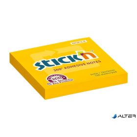  Öntapadó jegyzettömb, 76x76 mm, 100 lap, STICK N „360°, narancs