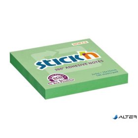   Öntapadó jegyzettömb, 76x76 mm, 100 lap, STICK N „360°, zöld