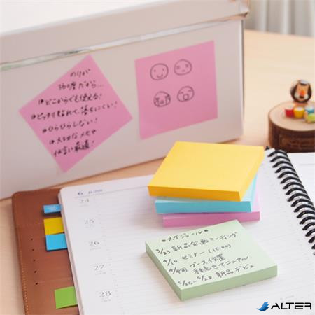 Öntapadó jegyzettömb, 76x76 mm, 100 lap, STICK N „360°, rózsaszín