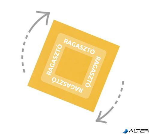 Öntapadó jegyzettömb, 76x76 mm, 100 lap, STICK N „360°, rózsaszín