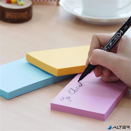 Öntapadó jegyzettömb, 76x127 mm, 100 lap, STICK N „360°, zöld