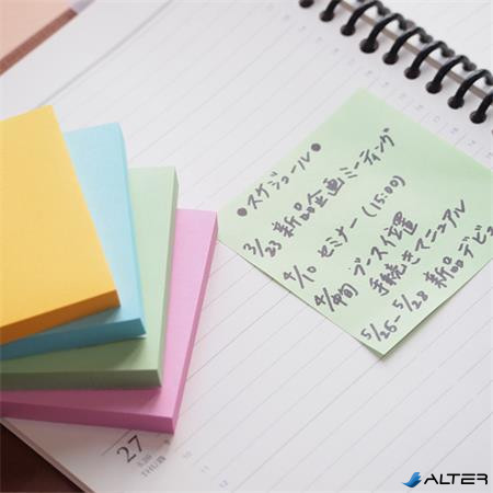 Öntapadó jegyzettömb, 76x127 mm, 100 lap, STICK N „360°, zöld