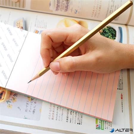 Öntapadó jegyzettömb, vonalas, 50x101 mm, 3x90 lap, STICK N 'Magic Pad', pasztell színek