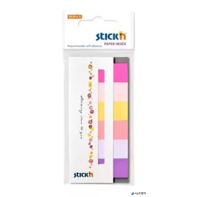   Jelölőcímke, papír, 7x30 lap, 45x15 mm, STICK N, tavaszi színek
