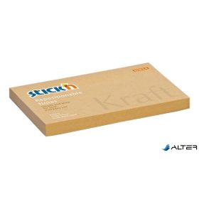   Öntapadó jegyzettömb, 76x127 mm, 100 lap, STICK N "Kraft Notes", barna