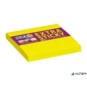   Öntapadó jegyzettömb, 76x76 mm, 90 lap, STICK N "Extra Sticky", neon sárga