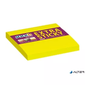   Öntapadó jegyzettömb, 76x76 mm, 90 lap, STICK N 'Extra Sticky', neon sárga
