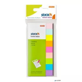   Jelölőcímke, papír,  9x50 lap, 50x12 mm, STICK N, neon és pasztell mix