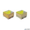 Öntapadó jegyzettömb, 76x76 mm, 400 lap, mini raklap, STICK N 'Kraft Cube', vegyes színek