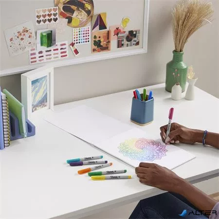 Alkoholos marker, 0,5 mm, kúpos, SHARPIE "Ultra Fine Point", narancs