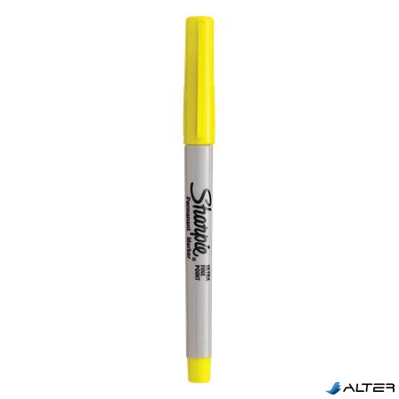 Alkoholos marker, 0,5 mm, kúpos, SHARPIE "Ultra Fine Point", sárga