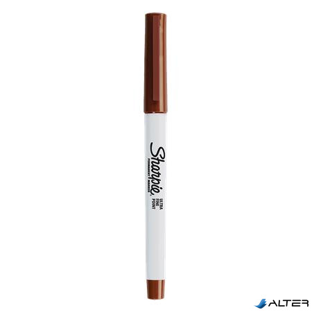 Alkoholos marker, 0,5 mm, kúpos, SHARPIE "Ultra Fine Point", barna