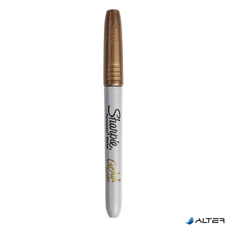 Alkoholos marker, 1,4 mm, kúpos, SHARPIE "Metallic", arany