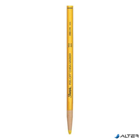 Jelölőceruza, 2,0 mm, SHARPIE 'Peel-Off China marker', sárga