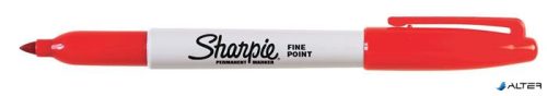 Alkoholos marker, 1 mm, kúpos, SHARPIE "Fine Point", piros