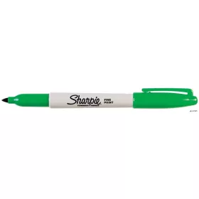   Alkoholos marker, 1 mm, kúpos, SHARPIE "Fine Point", zöld