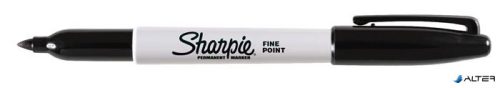 Alkoholos marker, 1 mm, kúpos, SHARPIE "Fine Point", fekete