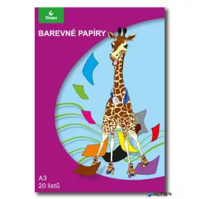 Színes papír,  A3, 80g, 10x2 lap  STEPA, vegyes színek