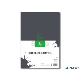 Rajzlap, A4, 180g, 50 lap, STEPA, fekete