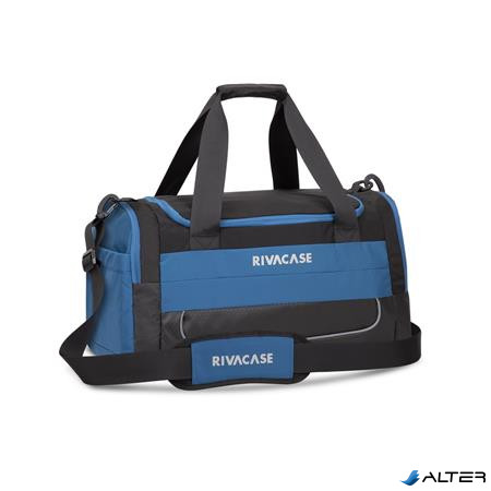 Sporttáska/utazótáska, 30L, RIVACASE "5235 Mercantour", fekete-kék