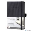 Jegyzetfüzet, exkluzív, A4, sima, 97 lap, keményfedeles, SIGEL "Conceptum", fekete